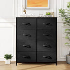 Elegante cassettiera a 8 cassetti per camera da letto, torre organizer alta con piano in legno