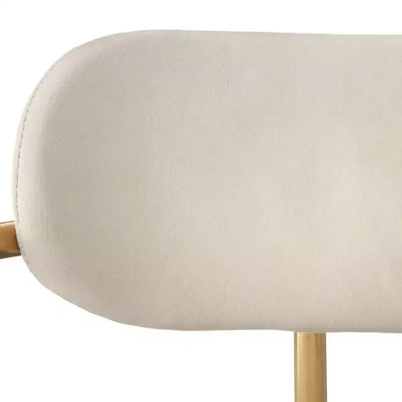 Set di 2 sgabelli da bar retro in velluto, altezza bancone 61 cm
