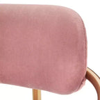 Set di 2 sgabelli da bar retro in velluto, altezza bancone 61 cm