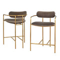 Buylateral Set of 2 Retro Velvet 24 Counter Height Barstools