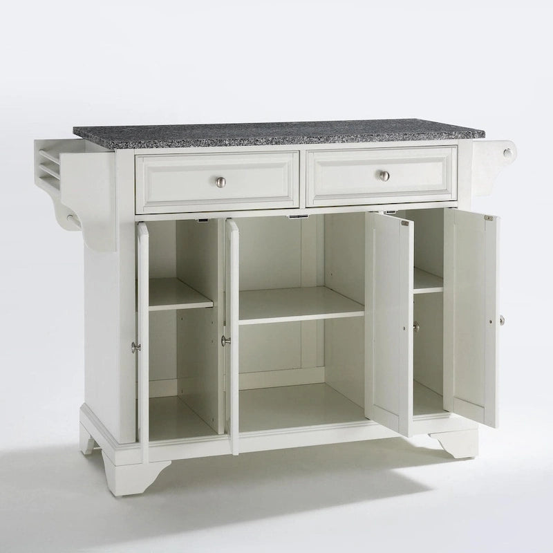 Isola da cucina in granito massiccio con finitura bianca - 18p x 51.5l x 36h