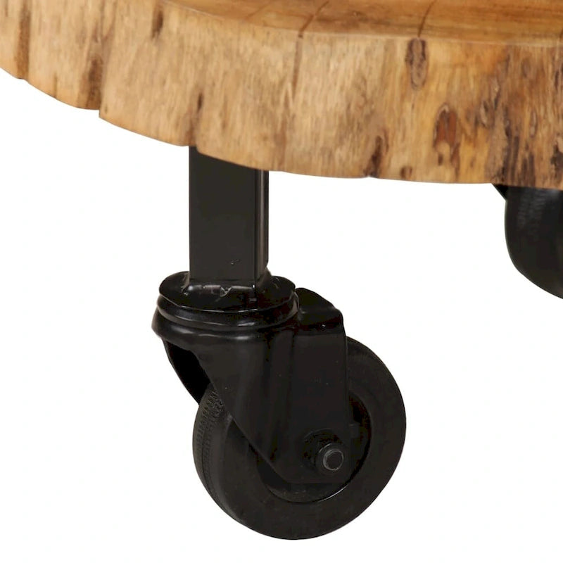 Tavolino da salotto in legno massello di acacia 60x55x25 cm