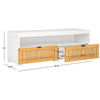 Mobile porta TV con 2 cassetti e 1 ripiano (adatto per TV a schermo piatto fino a 55") - 122x41x43 cm