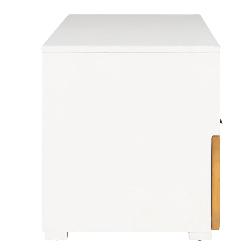 Mobile porta TV con 2 cassetti e 1 ripiano (adatto per TV a schermo piatto fino a 55") - 122x41x43 cm