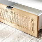Mobile porta TV con 2 cassetti e 1 ripiano (adatto per TV a schermo piatto fino a 55") - 122x41x43 cm