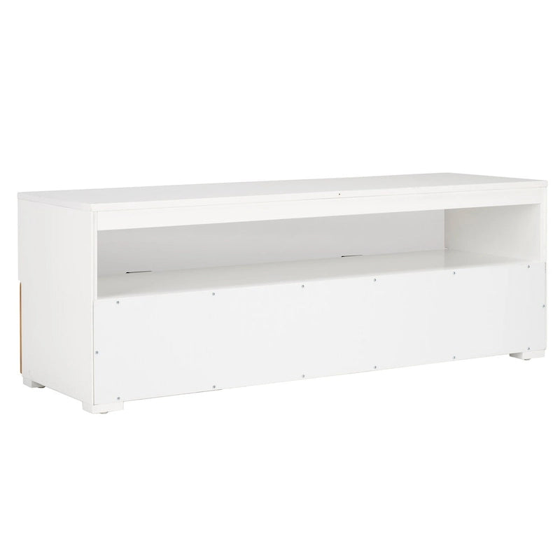 Mobile porta TV con 2 cassetti e 1 ripiano (adatto per TV a schermo piatto fino a 55") - 122x41x43 cm
