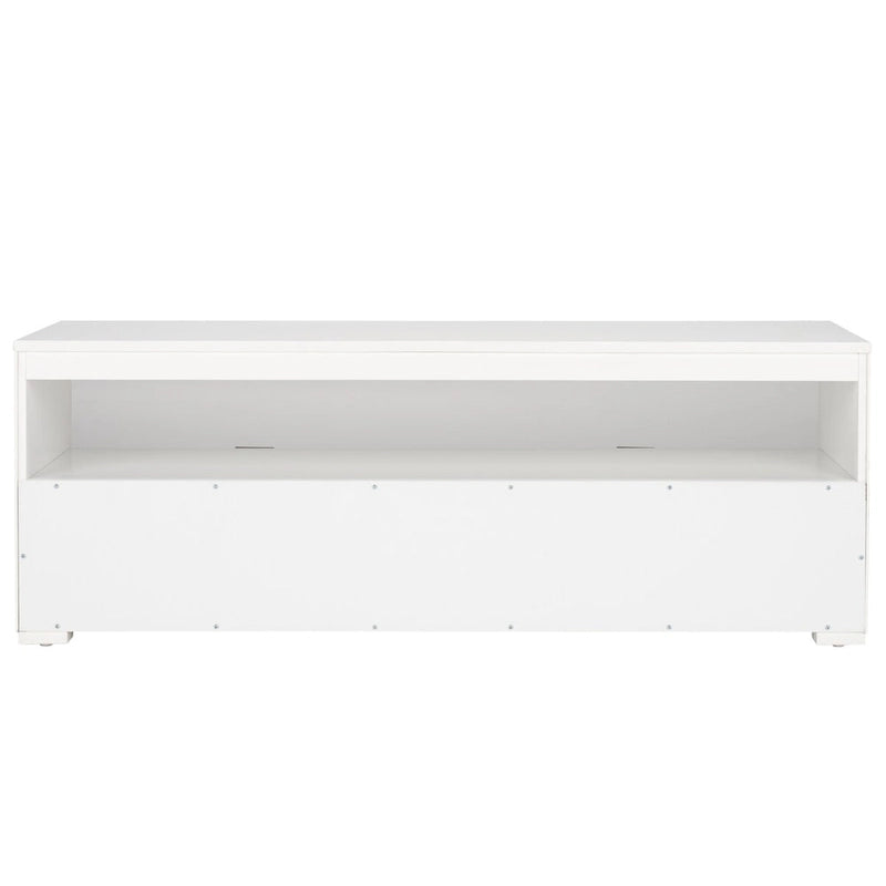Mobile porta TV con 2 cassetti e 1 ripiano (adatto per TV a schermo piatto fino a 55") - 122x41x43 cm