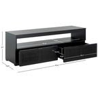 Mobile porta TV con 2 cassetti e 1 ripiano (adatto per TV a schermo piatto fino a 55") - 122x41x43 cm