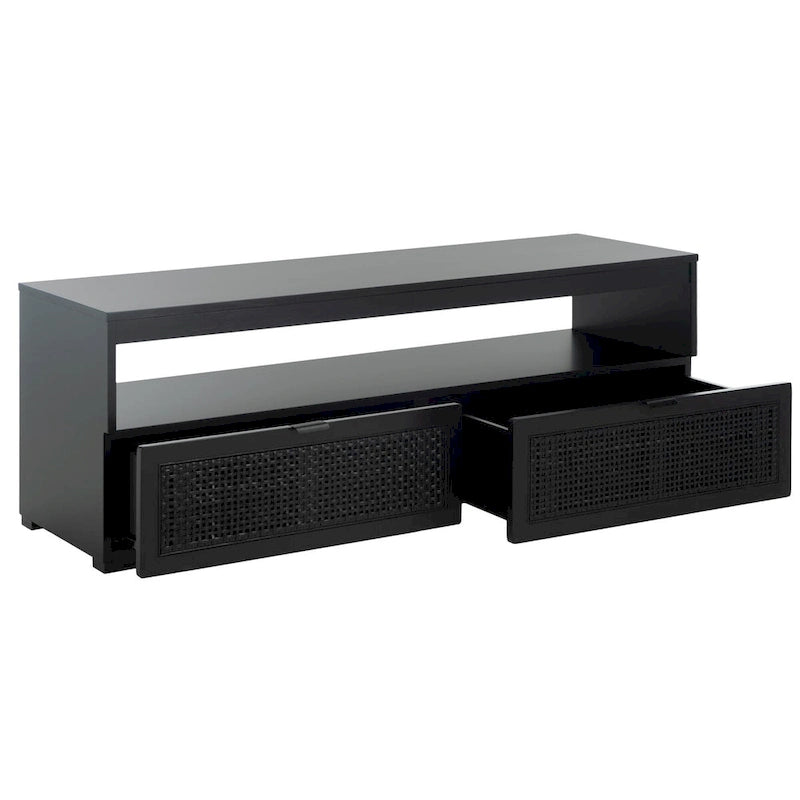 Mobile porta TV con 2 cassetti e 1 ripiano (adatto per TV a schermo piatto fino a 55") - 122x41x43 cm