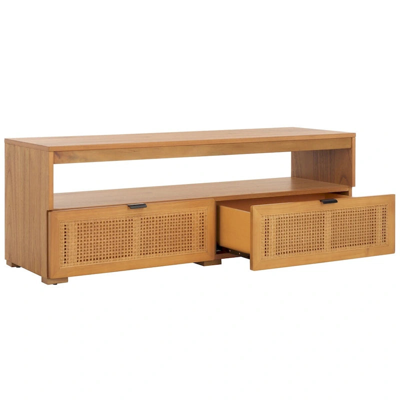 Mobile porta TV con 2 cassetti e 1 ripiano (adatto per TV a schermo piatto fino a 55") - 122x41x43 cm