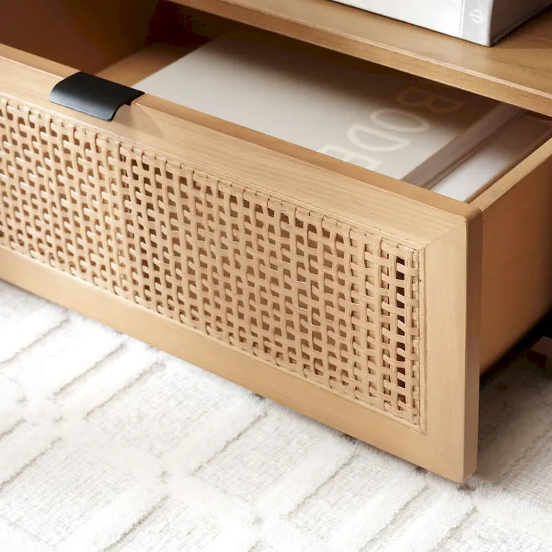 Mobile porta TV con 2 cassetti e 1 ripiano (adatto per TV a schermo piatto fino a 55") - 122x41x43 cm