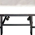 Letto Pieghevole in Metallo con Materasso da 122 cm e Ruote, Nero