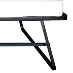 Letto Pieghevole in Metallo con Materasso da 122 cm e Ruote, Nero