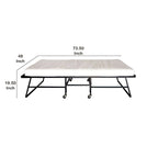 Letto Pieghevole in Metallo con Materasso da 122 cm e Ruote, Nero