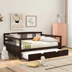 Letto a giorno matrimoniale in legno con letto estraibile singolo