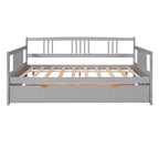 Letto a giorno matrimoniale in legno con letto estraibile singolo