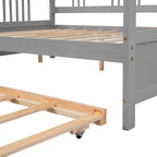 Letto a giorno matrimoniale in legno con letto estraibile singolo