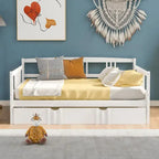 Letto a giorno matrimoniale in legno con letto estraibile singolo