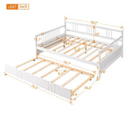 Letto a giorno matrimoniale in legno con letto estraibile singolo