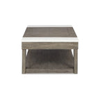 Tavolino Sollevabile Marrone/Bianco Grigio - 56,13 L x 28,25 P x 18,13 A