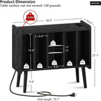 Mobile giradischi a LED - 14.2P x 32.5L x 27.2A