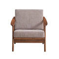 Sedia accent in legno con cuscino rimovibile marrone chiaro e marrone