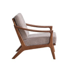 Sedia accent in legno con cuscino rimovibile marrone chiaro e marrone